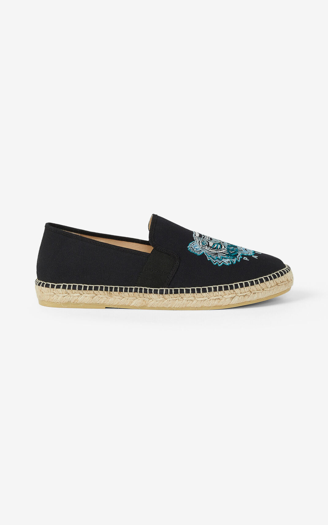 Espadrille Kenzo Homme Tiger stretch Toile Noir QVKTY-5976